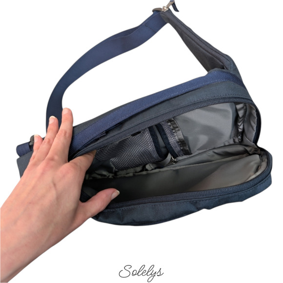 The North Face Field Bag Adjustable Crossbody 7L Blue RARE Large Original Style - Picture 8 of 12